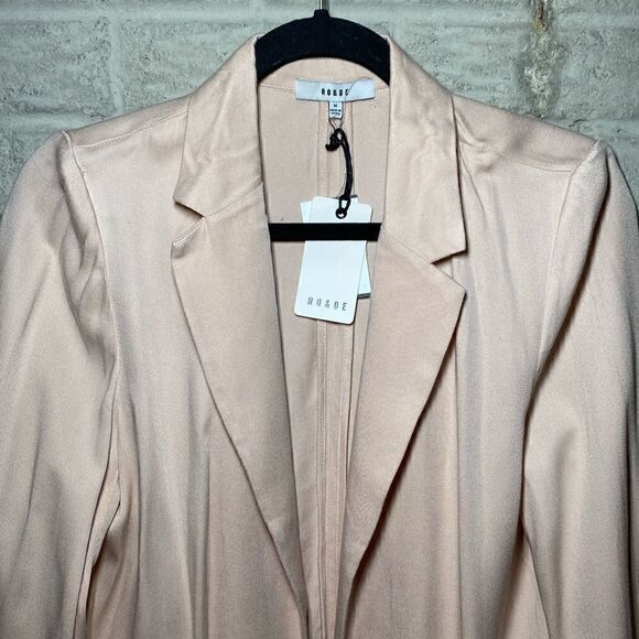 NWT MSRP $120 Ro & De Woven Notch Collar Blazer Women's Size Medium - Picture 5 of 7